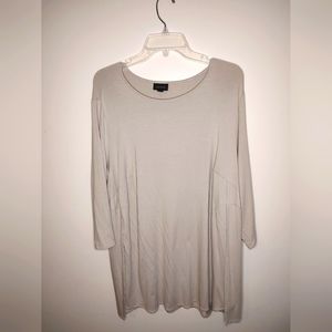 NEW J Jill Wearever Collection size 2X shirt split sides Beige TALL